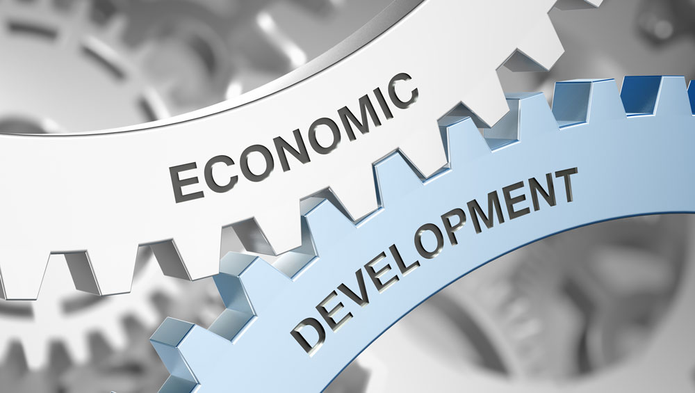 Economic Development etched into 2 gears