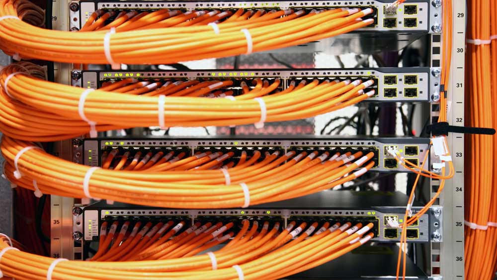 Orange Ethernet cables