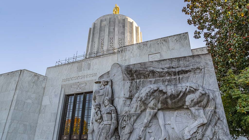 Oregon State Capitol In Salem, Oregon