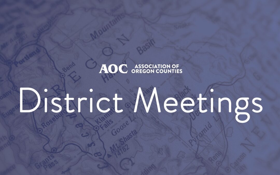 AOC District Meetings Scheduled in September and October